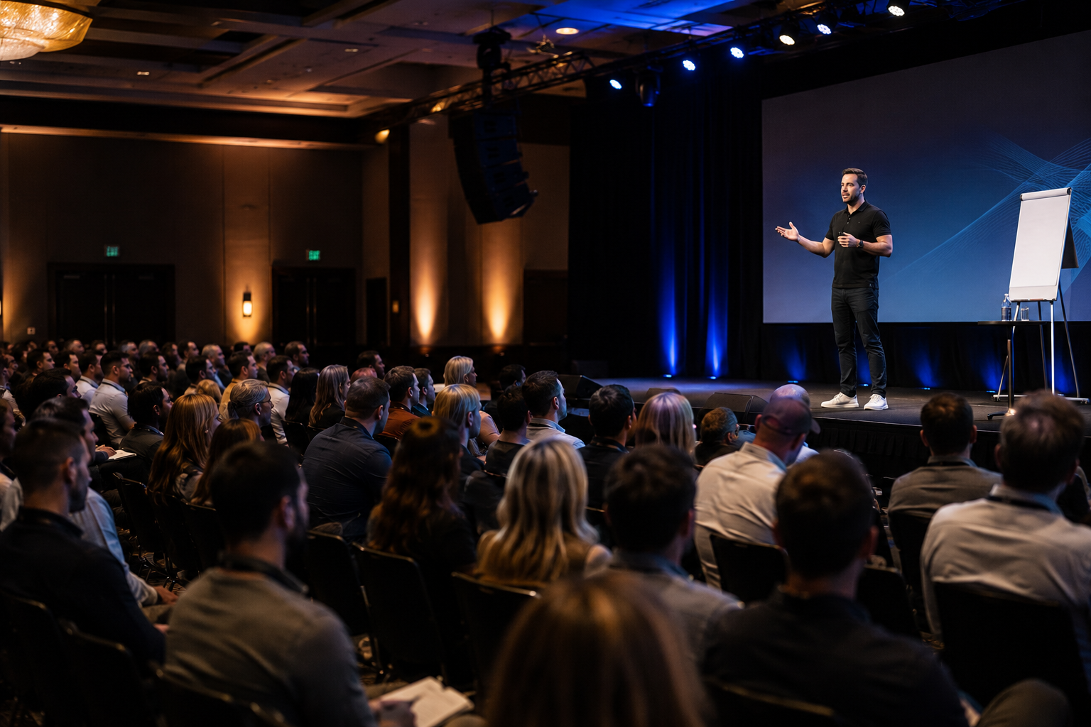 Audience attending an in-person event